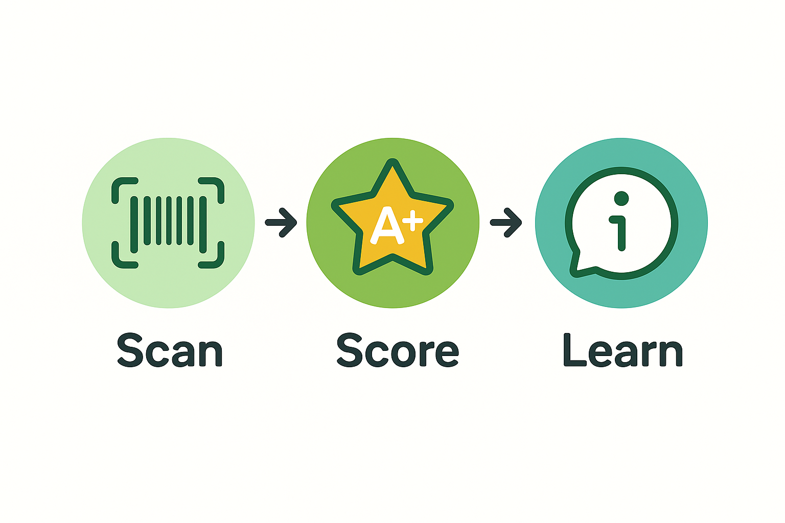 Scan → Score → Learn flow